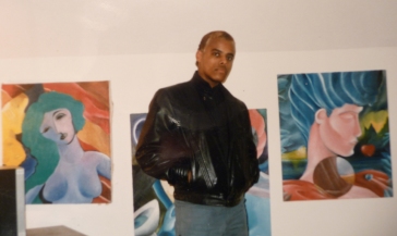 The Author with His So-So Paintings in the '80s